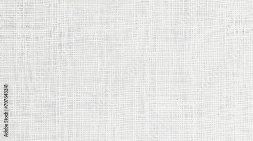 texture white linen on a plain white background, Natural linen fabric texture  texture background.  photo