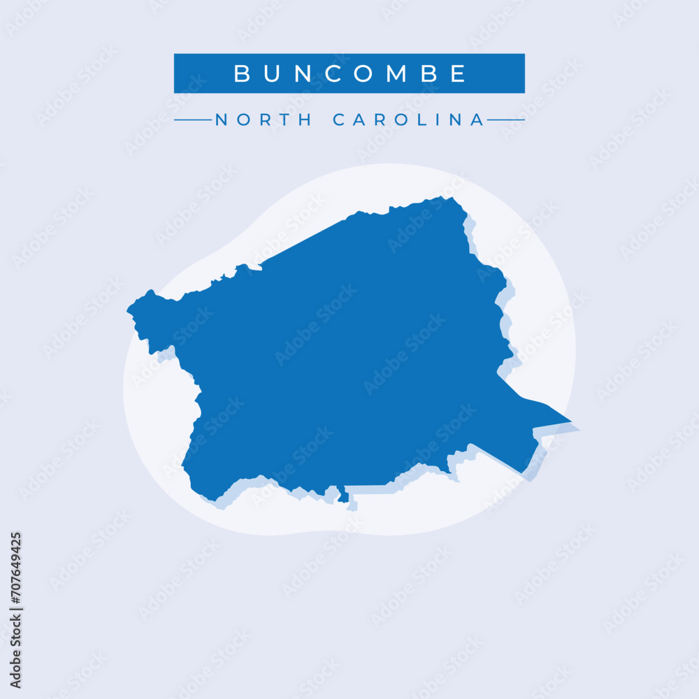 Vector illustration vector of Buncombe map North Carolina