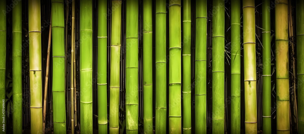 Fototapeta premium Natural green bamboo background.