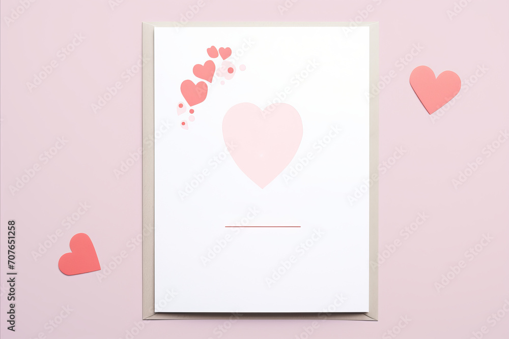 pink heart card