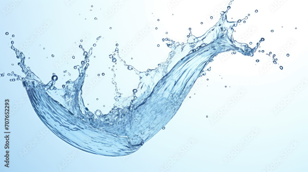 Obraz premium water splash isolated on white background,splashes a clean water on white 