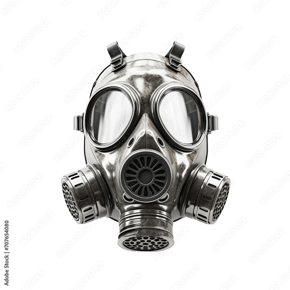 Isolate gas mask up close isolated on transparent background Isolate gas mask up close isolated on transparent background