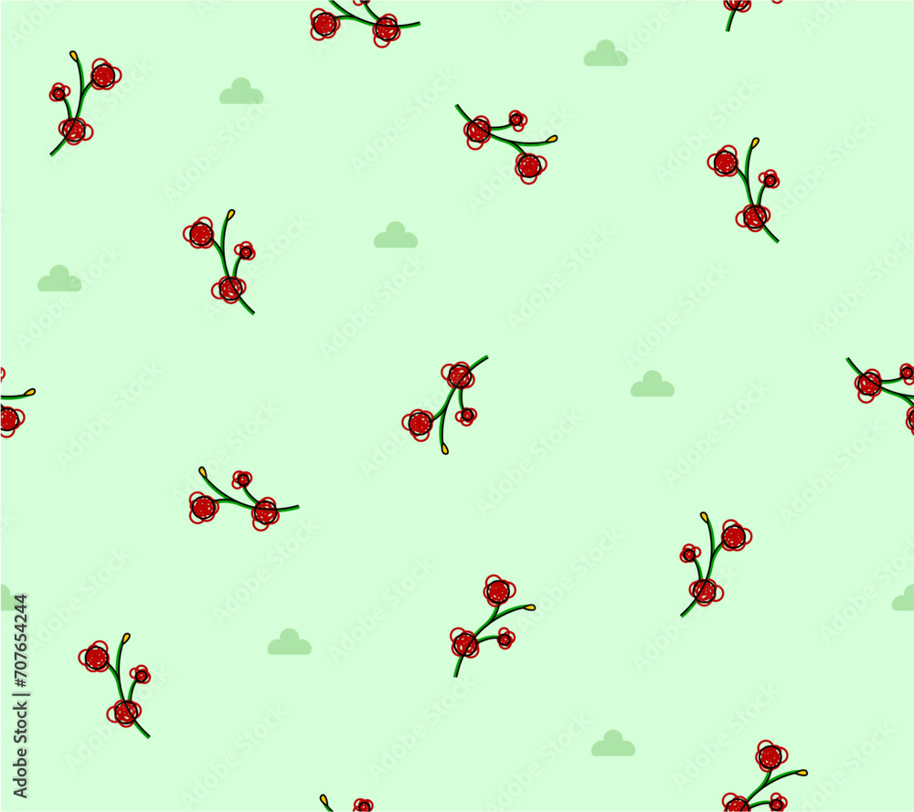 seamless flower and flowers pattern vector design