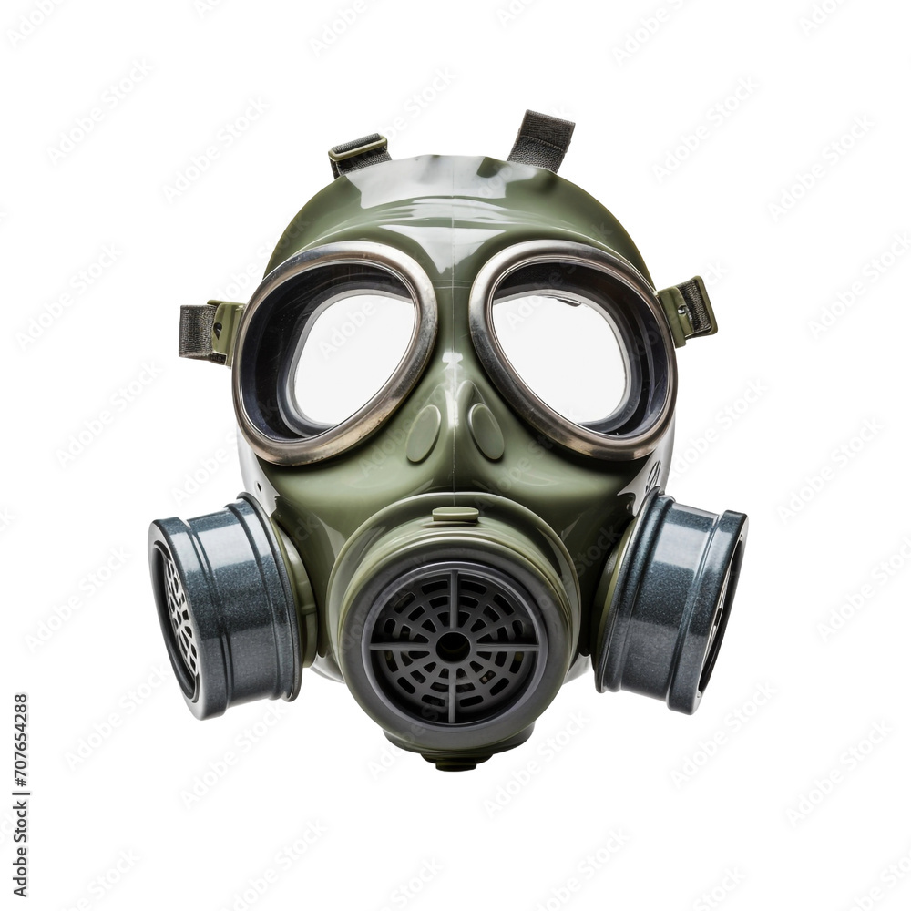 Isolate gas mask up close isolated on transparent background Isolate gas mask up close isolated on transparent background