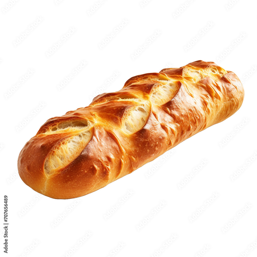 Italian bread isolated on transparent background