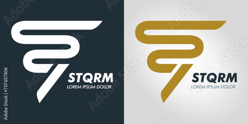Exclusive company logo golden ST storm cyclone photo