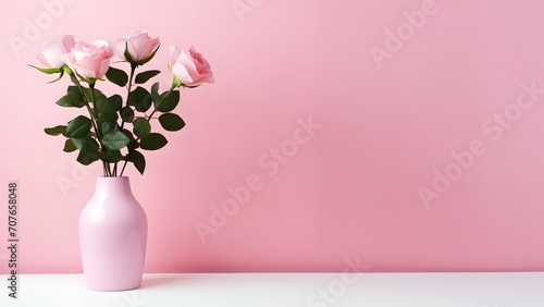 Single Pink Rose in Elegant Vase