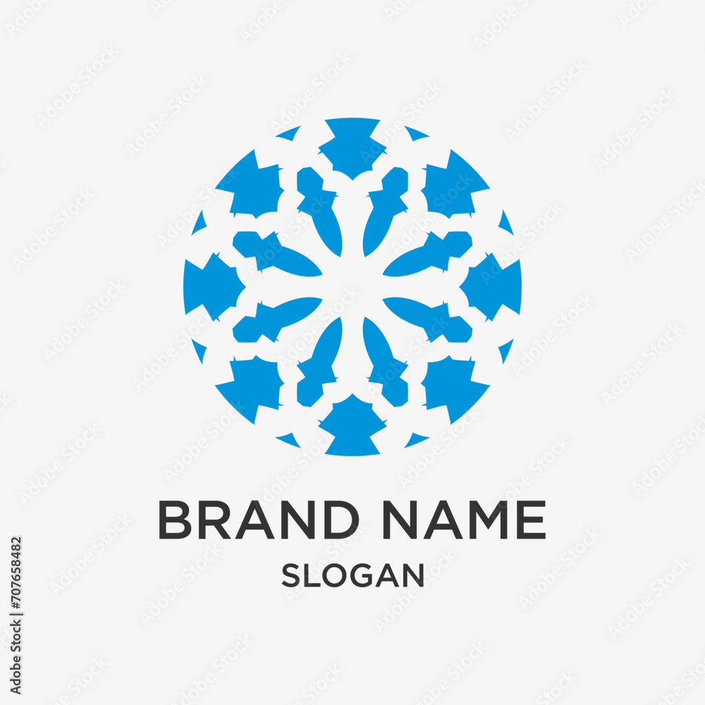 Fototapeta premium Logo circle brand name company