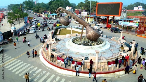 Ayodhya Drone view Shri Ram Mandir, Shri Hanuman Garhi Mandir, Lata Mangeshkar Chowk and Ram ki Paidi Ghats