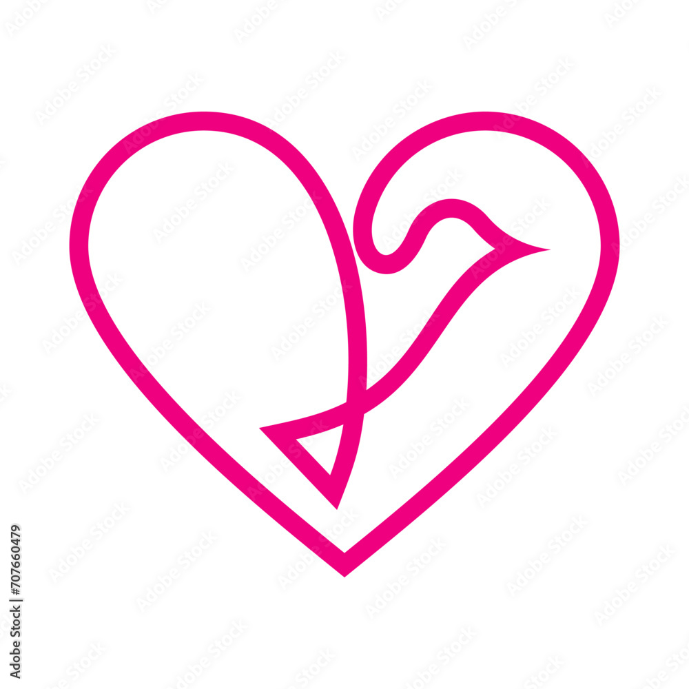 Love Bird Vector Logo Design Template Love Bird Vector Logo Design Template