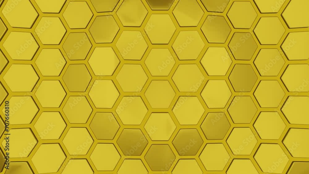 Golden yellow honeycomb polygon wave Golden yellow honeycomb polygon wave
