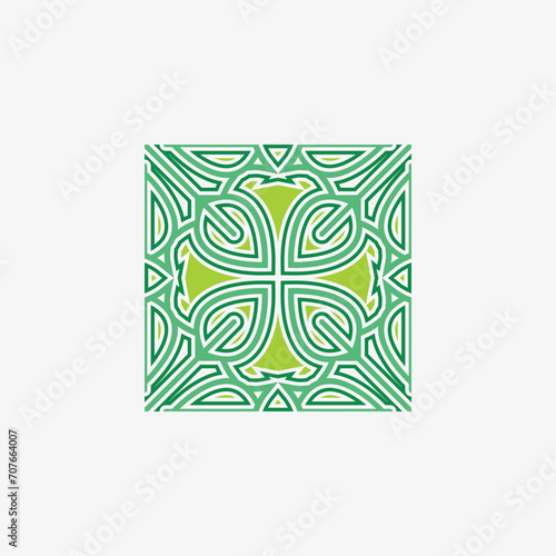 green leaf clover ornament