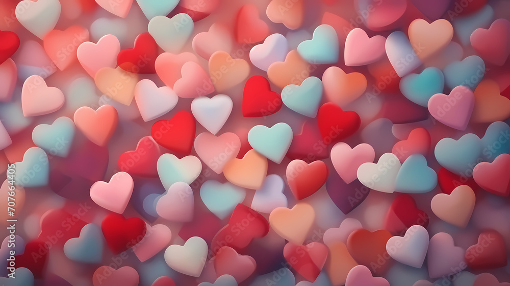 Vibrant Valentine's Day background with red hearts Vibrant Valentine's Day background with red hearts