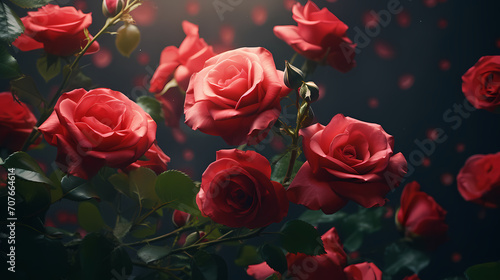 Vibrant Valentine's Day background with red hearts