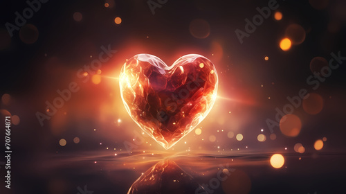 Vibrant Valentine's Day background with red hearts