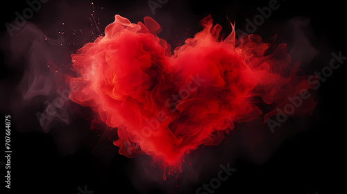Vibrant Valentine's Day background with red hearts