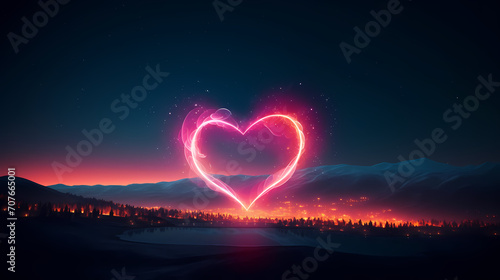 Vibrant Valentine's Day background with red hearts