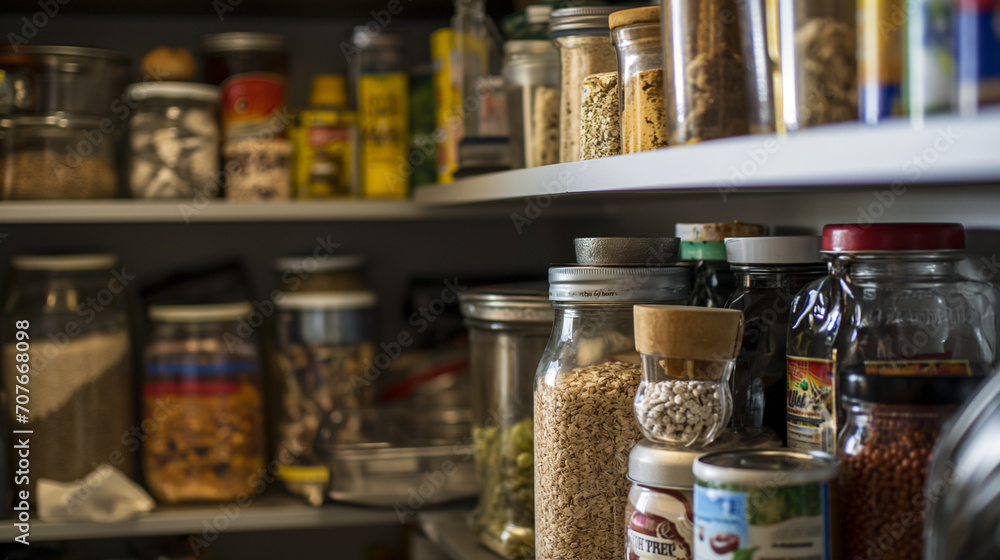 Sorting pantry items, organized