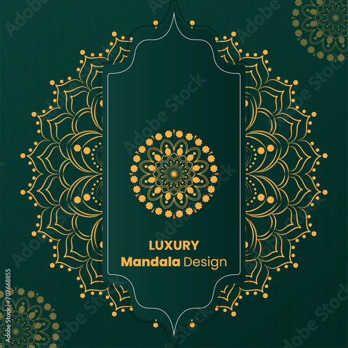 Arabesque mandala pattern design with abstract background. Hand drawn gorgeous ethnic for card, cover, invitation card, anniversary card