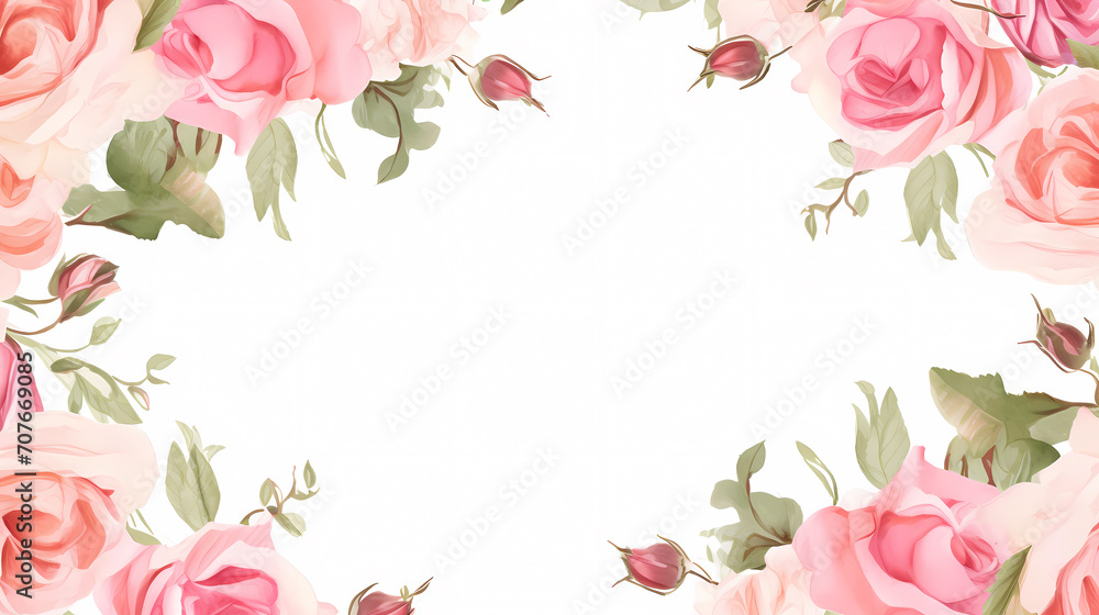 Flower composition background, decorative flower background pattern, floral border background