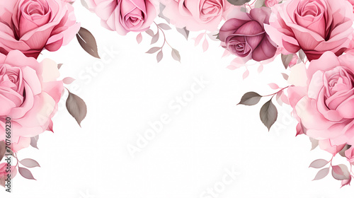 Flower composition background, decorative flower background pattern, floral border background
