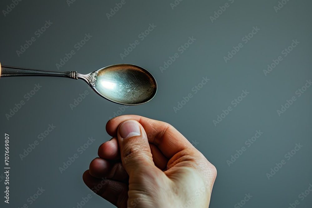 handle of the spoon is long and slightly curved