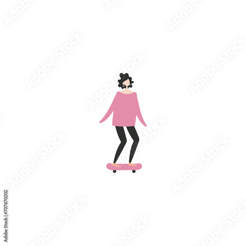 pose of people exercising in pink clothes exercise
