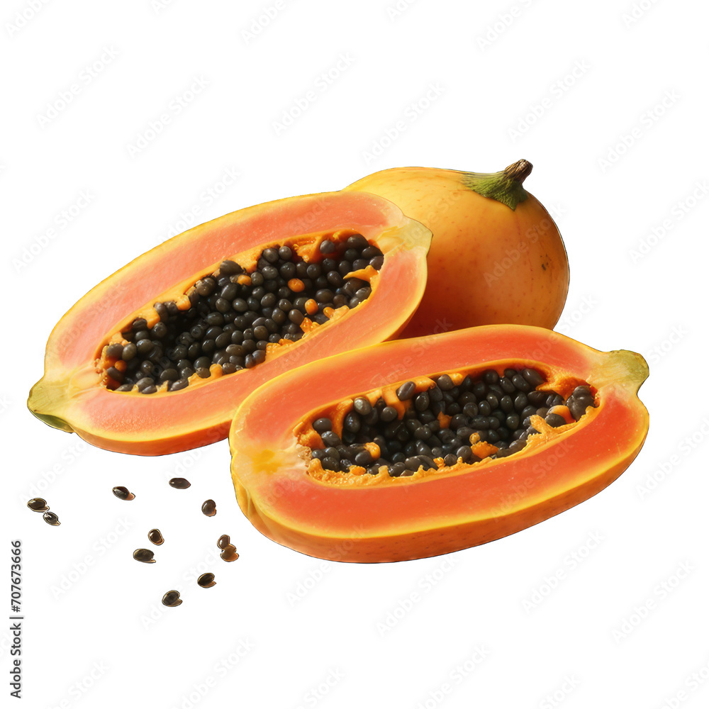 papaya on transparent Background papaya on transparent Background