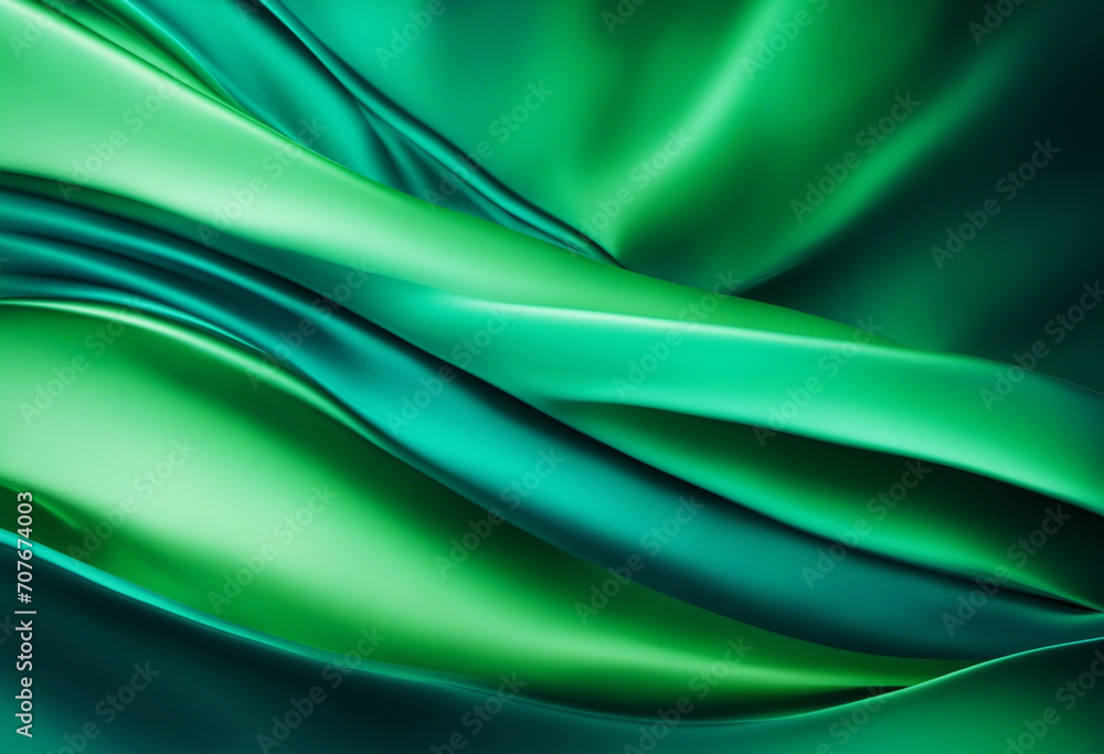 Green blue abstract background. Gradient. Dark colorful background for design. Toned shiny fabric surface. Green blue abstract background. Gradient. Dark colorful background for design. Toned shiny fabric surface.