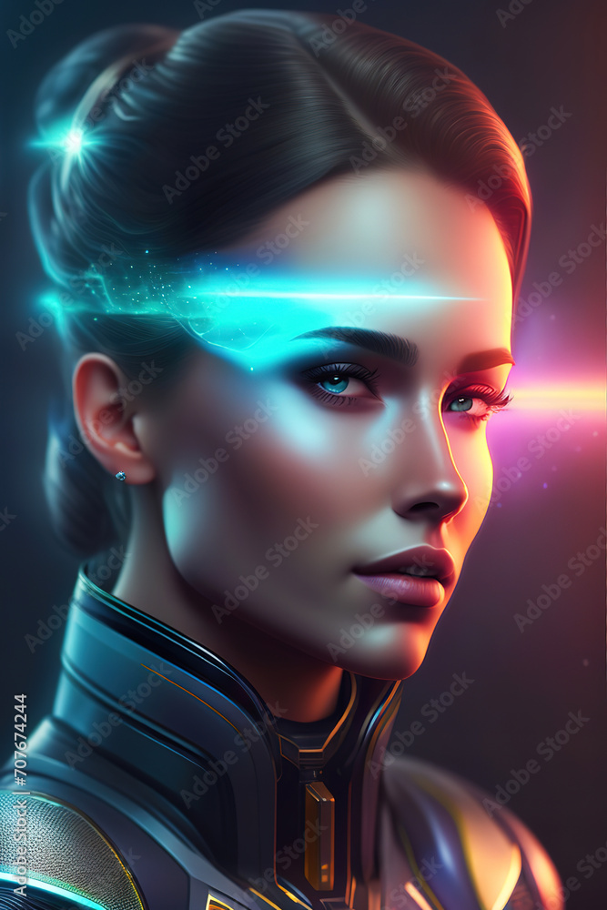 Digital technology world of the future, art realistic image, generated by Ai Digital technology world of the future, art realistic image, generated by Ai