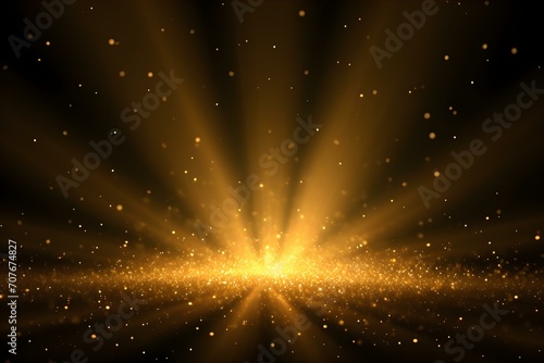 Golden Radiance Illuminating Through Cosmic Dust