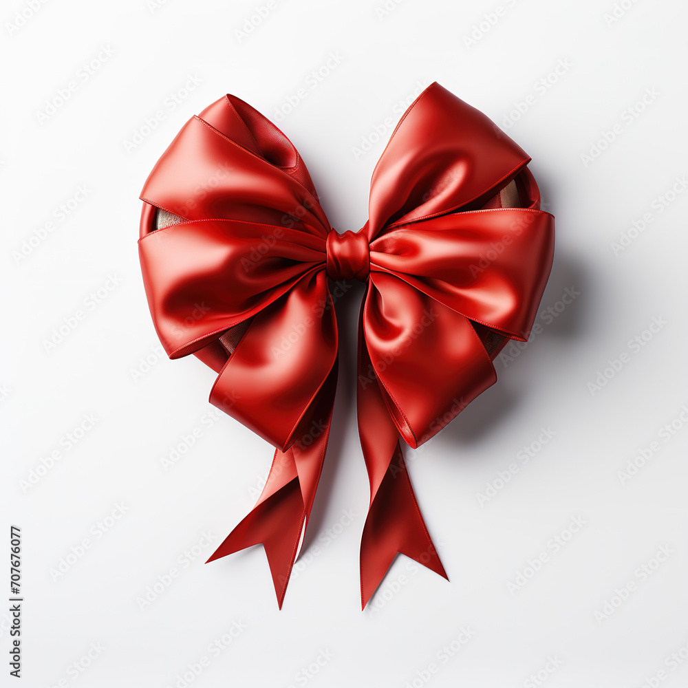 Vibrant digitally rendered red ribbon Vibrant digitally rendered red ribbon