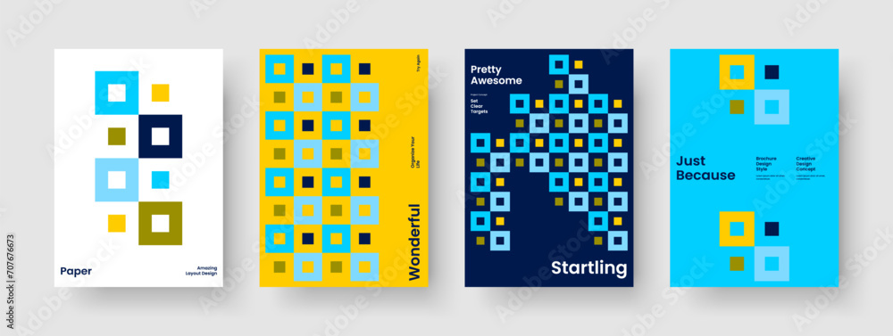 Obraz premium Creative Brochure Template. Abstract Flyer Design. Geometric Business Presentation Layout. Poster. Banner. Report. Book Cover. Background. Leaflet. Magazine. Newsletter. Notebook. Handbill