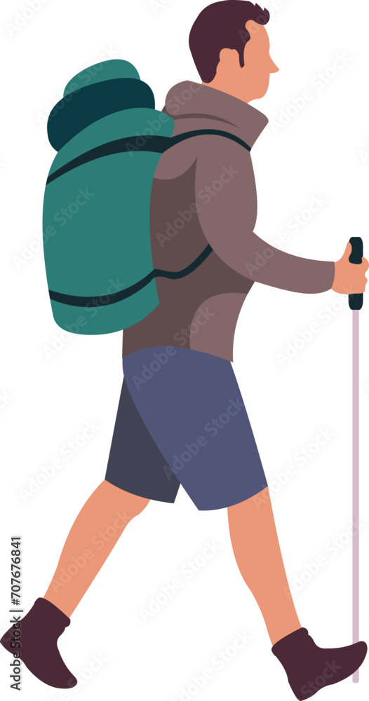 Male Hiker Illustration Male Hiker Illustration