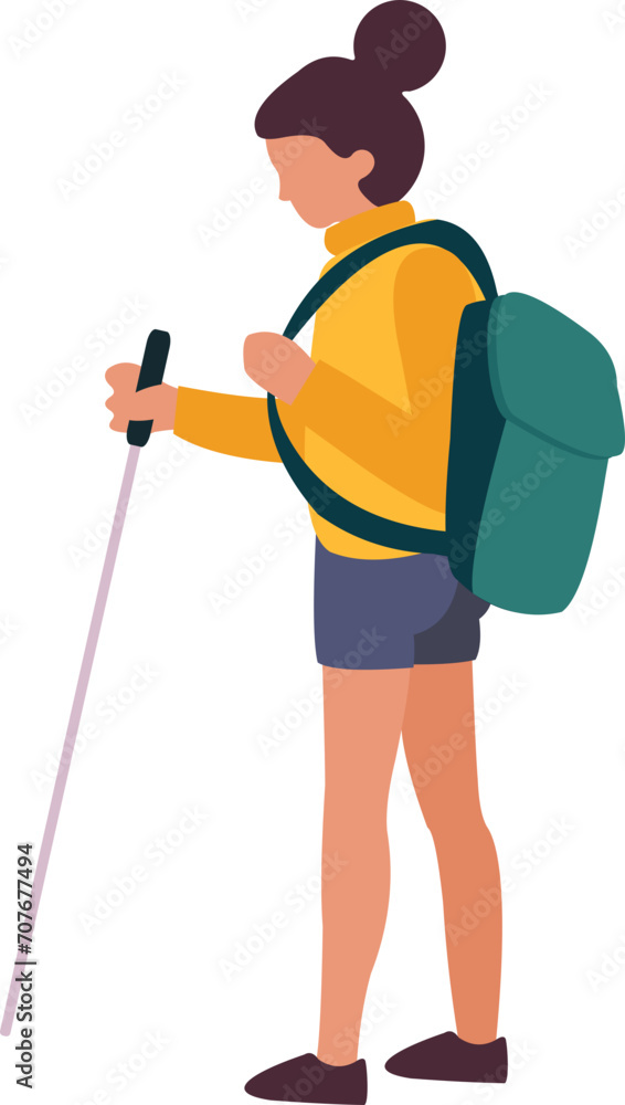 Female Hiker Illustration Female Hiker Illustration