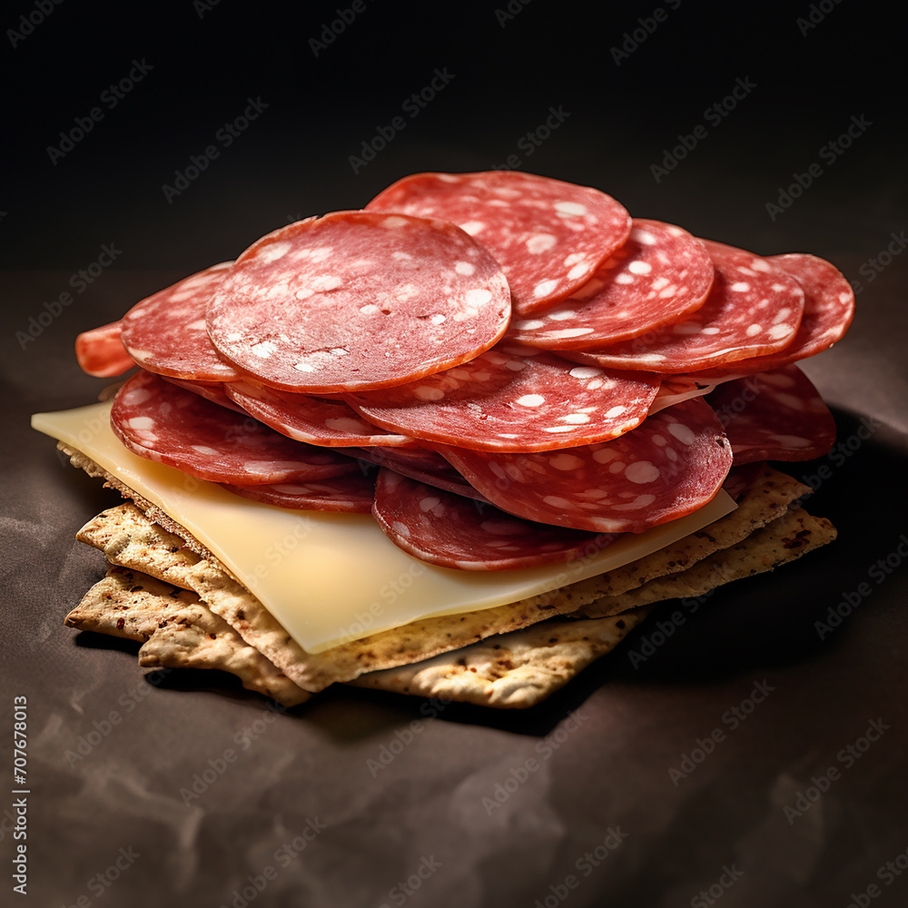 Crisp and Fresh: Realistic Crispbread with a Slice Crisp and Fresh: Realistic Crispbread with a Slice