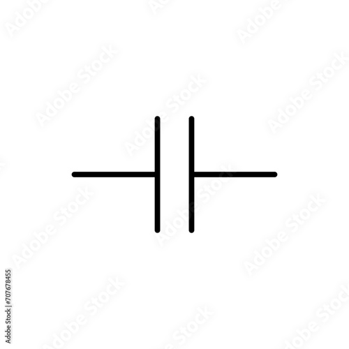capacitor line icon