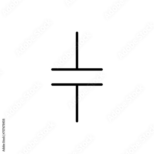 capacitor line icon