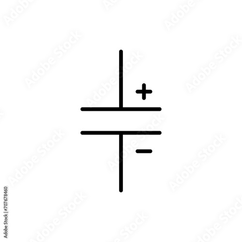 capacitor line icon
