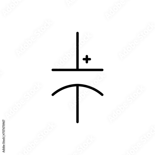capacitor line icon