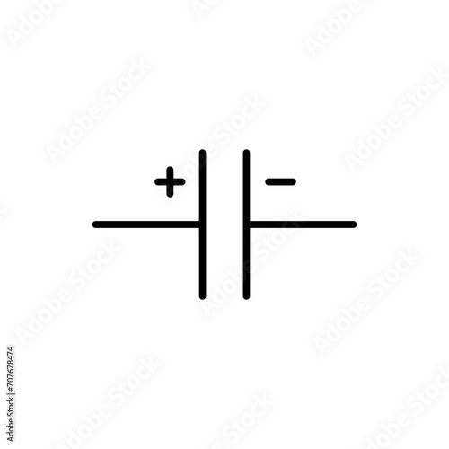 capacitor line icon