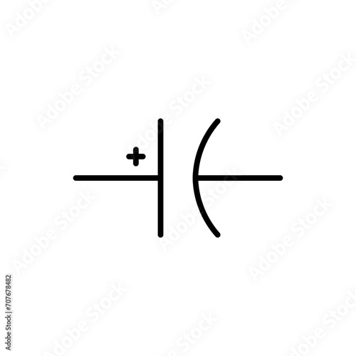 capacitor line icon