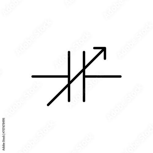 capacitor line icon