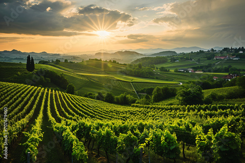 stunning vineyard landscape photo