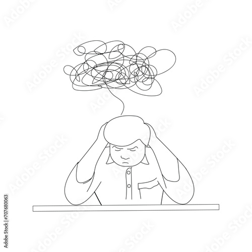 illustration of confusion due to deadlines and having no ideas
