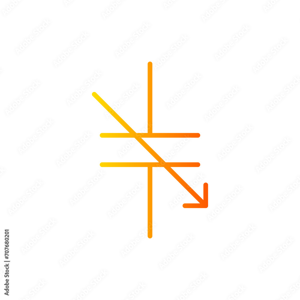 capacitor gradient icon