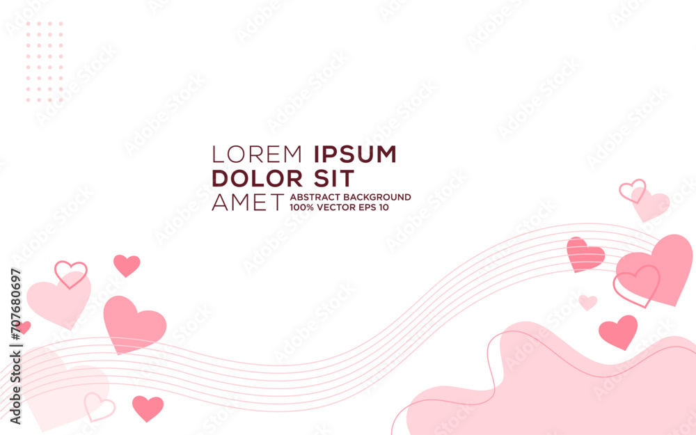 Modern background of valentine's day, romance, hearts, design vector template editable and resizable EPS 10