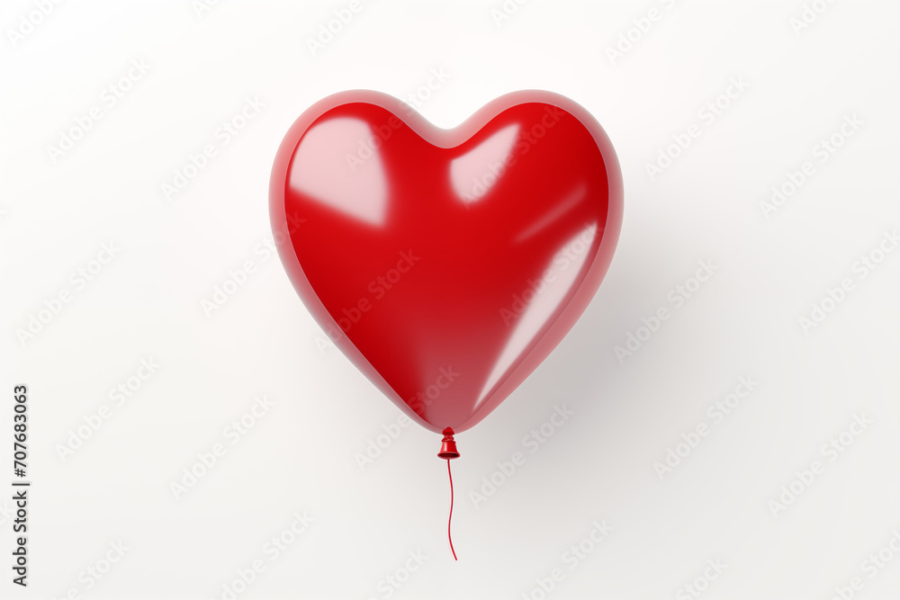 Red Love heart balloon PNG image