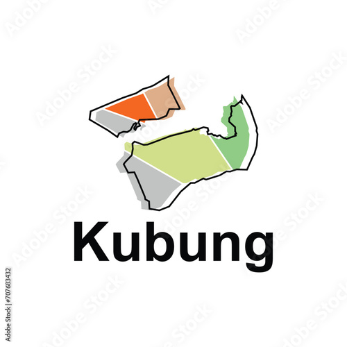 Map City of Kubung modern outline, High detailed vector illustration Design Template, suitable for your company photo