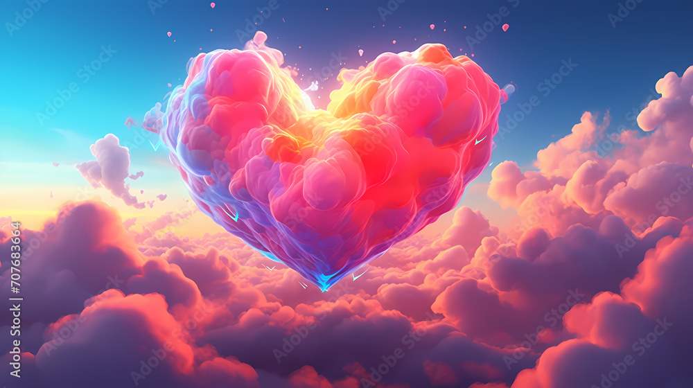 Vibrant Valentine's Day background with red hearts Vibrant Valentine's Day background with red hearts